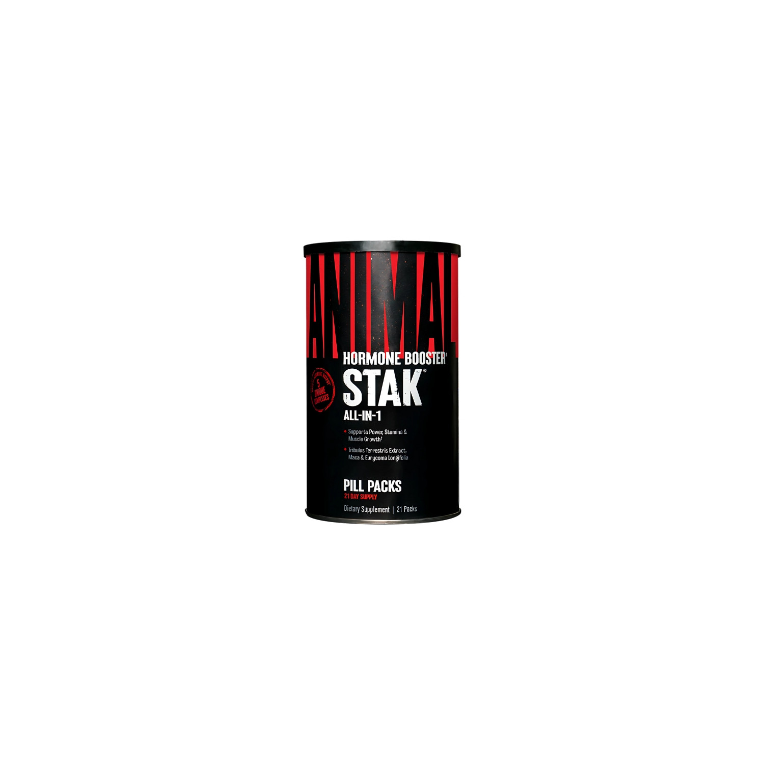 Universal Animal STAK supplement – hormone booster in pill packs, supports testosterone, strength, and endurance, 21-day supply