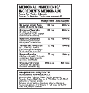 Magnum Mimic ingredients, berberine, alpha lipoic acid, chromium, cinnamon, banaba leaf, jiao gu lan, insulin mimetic