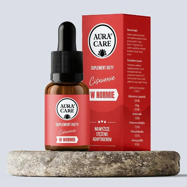 Aura Care Blood Pressure Balance, adaptogens, hawthorn, motherwort, coleus forskohlii, lemon balm, ashwagandha