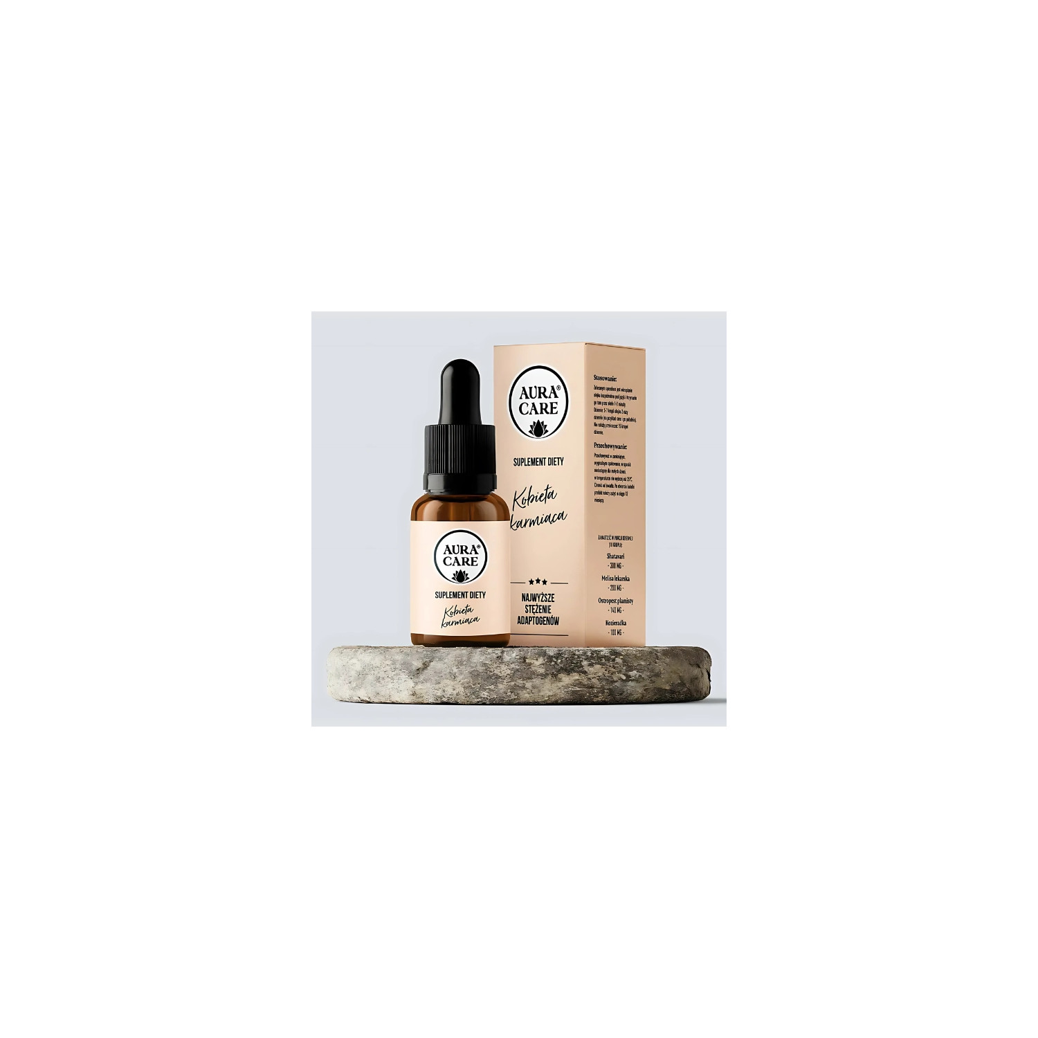 Aura Care Lactating Woman 15 ml - Nahrungsergänzungsmittel mit Adaptogenen für stillende Frauen, zur Unterstützung der Laktation