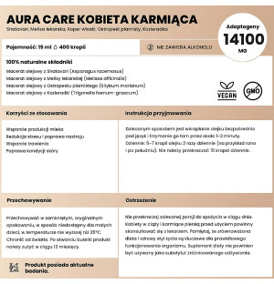 Aura Care Lactating Woman - composition: Shatavari, Melissa, Milk Thistle, Fenugreek - 14100 mg adaptogens