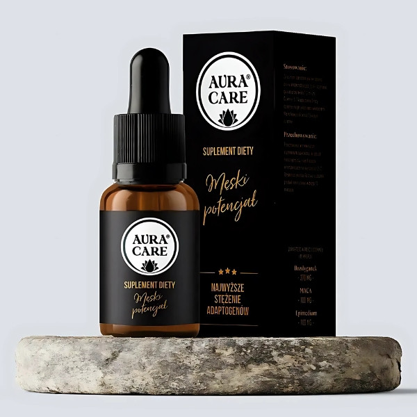 Naturalny suplement dla mężczyzn Aura Care Męski Potencjał 15 ml – wsparcie libido, testosteronu i energii