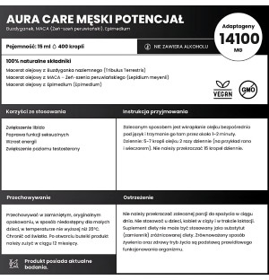 Aura Care Male Potential - composition with adaptogens: mace, maca, epimedium - for libido, vitality and testosterone