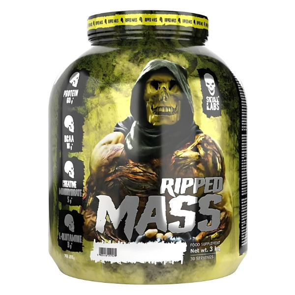 Skull Labs Ripped Mass 3 kg – gainer with creatine, BCAAs, and glutamine