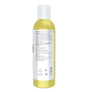 Composition and application description of NOW Foods Avocado Oil 473 ml – cold-pressed, hexane-free, intense skin hydration