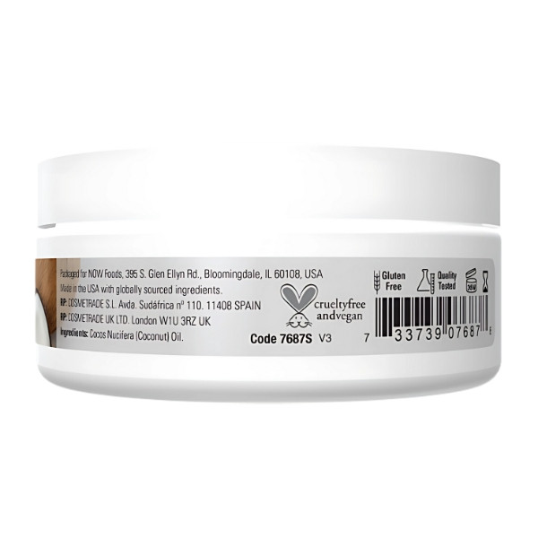 Ingredients & information about NOW Foods Coconut Oil 207 ml – 100% pure cosmetic coconut oil