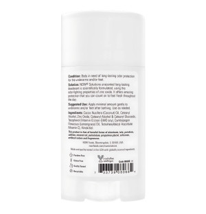 Zutaten NOW Foods Long-Lasting Deodorant Unscented - natürlicher Deo-Stick mit Zinkoxid und Kokosnussöl 62 g