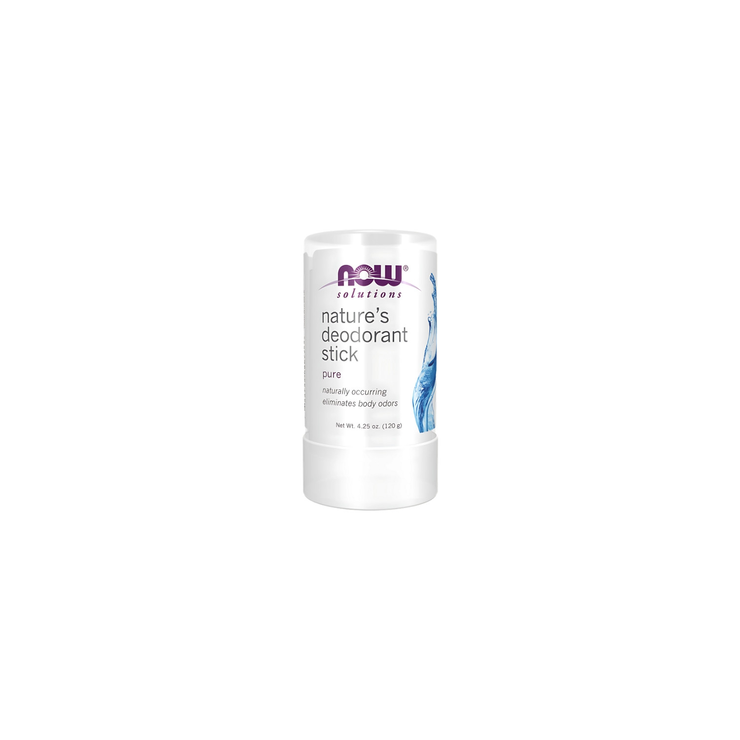 NOW Foods Nature's Deodorant Stick Pure – naturalny dezodorant mineralny w sztyfcie bez zapachu i aluminium 120 g