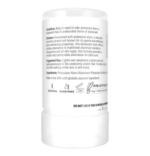 Composition and use of NOW Foods Nature's Deodorant Stick - unscented deodorant with potassium alum 120 g