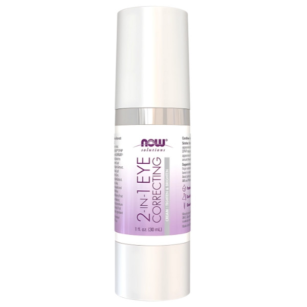 NOW Foods 2-in-1 Eye Correcting Cream – korygujący krem pod oczy z kofeiną i ekstraktami roślinnymi na cienie i opuchliznę 30 ml