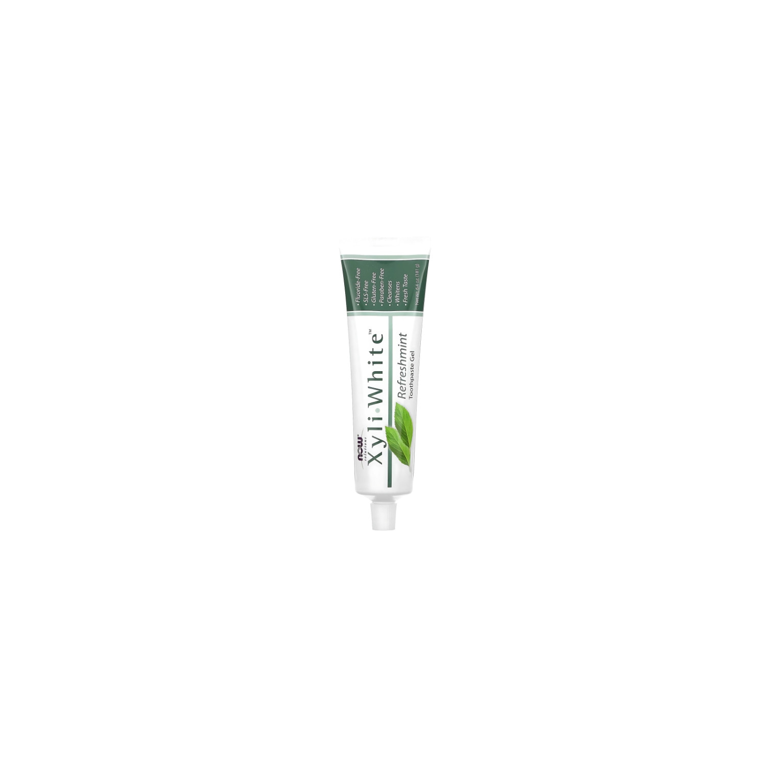 NOW Foods XyliWhite Refreshmint - natural gel toothpaste with xylitol, free of fluoride, parabens and SLS 181 g