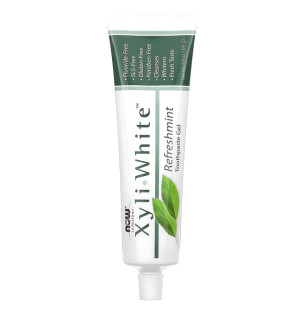 NOW Foods XyliWhite Refreshmint - natural gel toothpaste with xylitol, free of fluoride, parabens and SLS 181 g