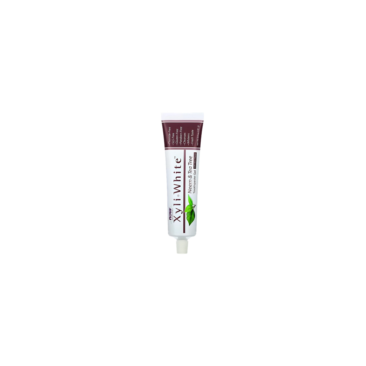 NOW Foods XyliWhite Neem & Tea Tree gel toothpaste with xylitol, tea tree oil without fluoride 181 g