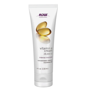 NOW Foods Vitamin E Cream 28,000 IU - concentrated vitamin E cream for intensive skin hydration and nourishment 118 ml