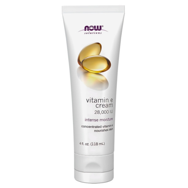NOW Foods Vitamin E Cream 28,000 IU – skoncentrowany krem z witaminą E do intensywnego nawilżenia i odżywienia skóry 118 ml