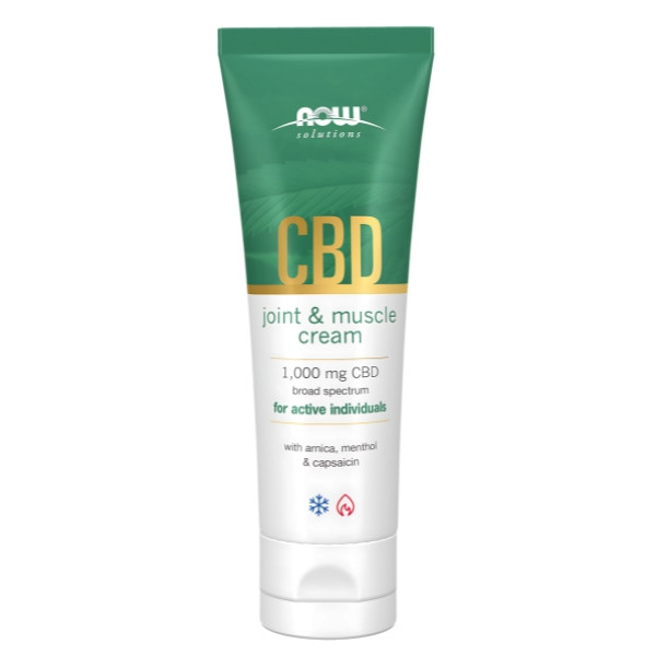 NOW Foods CBD Joint & Muscle Cream – krem do mięśni i stawów z szerokim spektrum CBD, arniką, mentolem i kapsaicyną 118 ml
