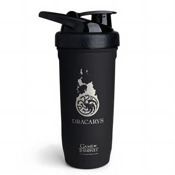Reforce Stainless Steel Shaker Game of Thrones Dracarys - 900ml steel shaker with Targaryen logo and Dracarys inscription