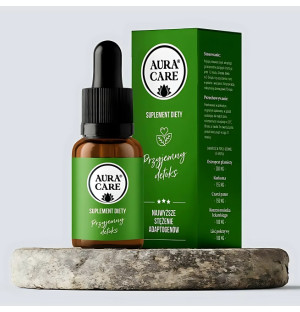 Aura Care Przyjemny Detoks – adaptogeny w kroplach, naturalne wsparcie detoksykacji z ostropestem, kurkumą i pokrzywą