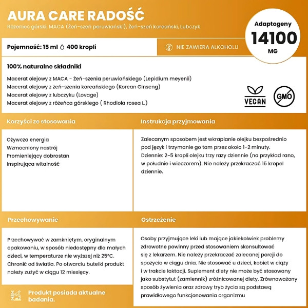 Ziołowy kompleks z różeńcem, MACĄ i żeń-szeniem – 14100 mg adaptogenów dla naturalnego wsparcia nastroju i energii