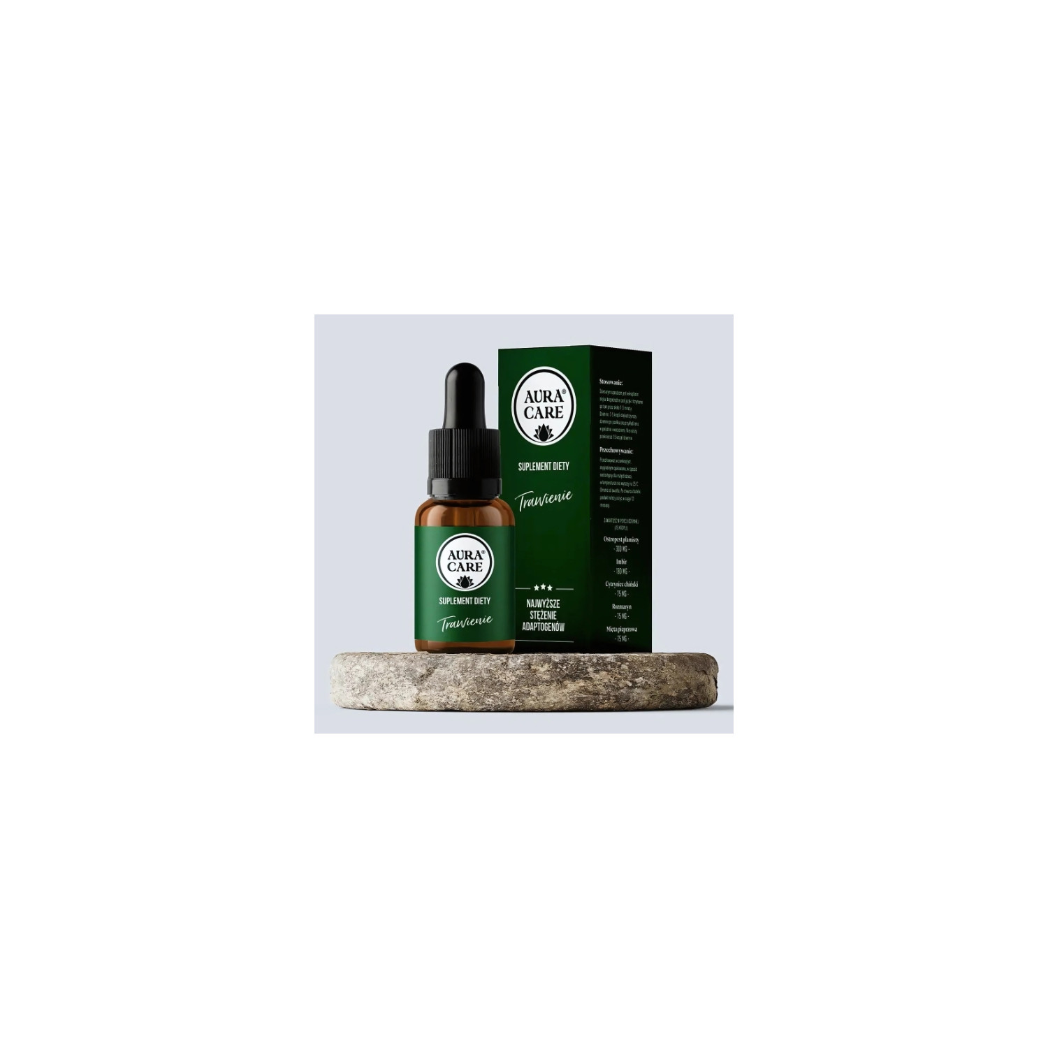 Aura CareDigestion - dietary supplement with thistle, ginger and mint. Support for the digestive system in the form of 15 ml oil