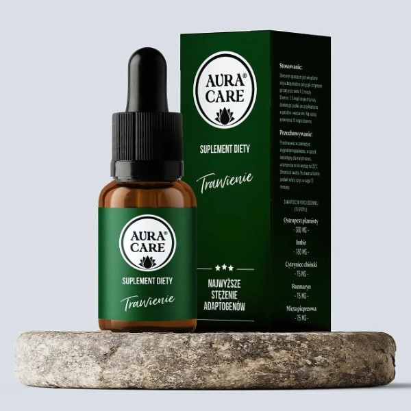 Aura CareDigestion - dietary supplement with thistle, ginger and mint. Support for the digestive system in the form of 15 ml oil