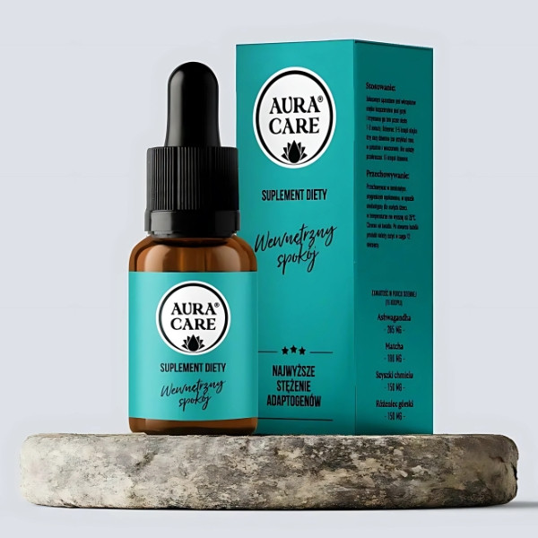 Aura Care Inner Calm - mit Ashwagandha und Matcha in einer Formel auf Ölbasis. Höchste Konzentration von Adaptogenen