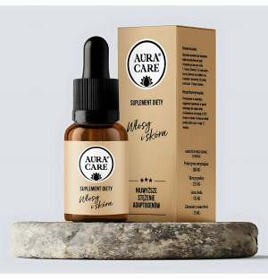 Aura Care Haar- und Hautsupplement mit Adaptogenen - natürliche Unterstützung für die Haarkondition, Hautregeneration