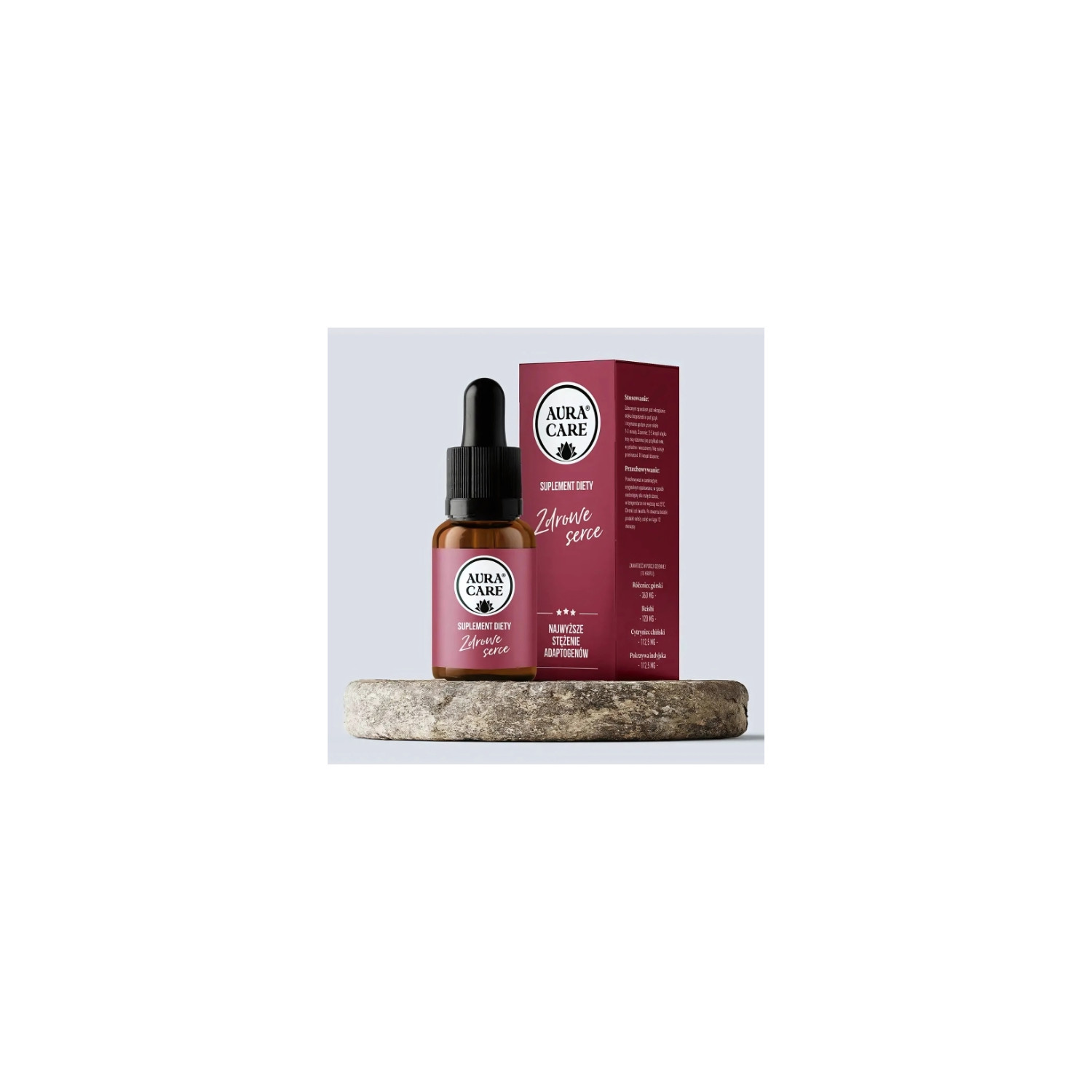Aura Care Healthy Heart - adaptogens für das Herz, Reishi, Rosacea, alkoholfrei, vegan, natürliche Formel