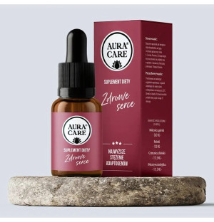 Aura Care Zdrowe Serce – adaptogeny dla serca, Reishi, Różeniec górski, bez alkoholu, wegański, naturalna formuła