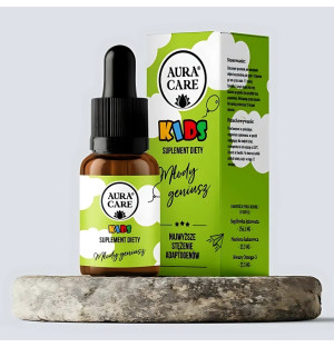 Kinderergänzungsmittel Aura Care Young Genius - Adaptogene, Konzentration, Gedächtnis, natürliche Inhaltsstoffe, Sonnenhut