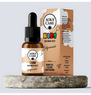 Aura Care Kids Immunity dietary supplement - turmeric, ginger, vitamin D3. Natural immune support for children