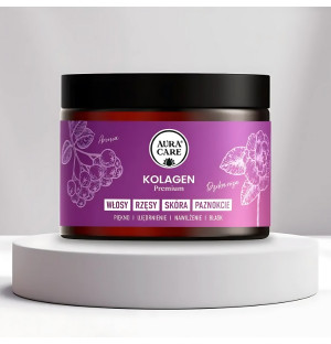 Aura Care Premium Beauty Collagen - a supplement for hair, eyelashes, skin and nails with rosehip and nettle, 200 g package