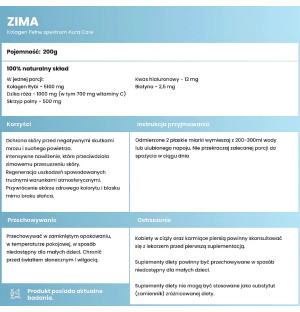 Skład produktu Aura Care Kolagen Premium Zima 200g
