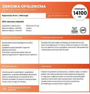 Aura Care Healthy Tan Leistungsübersicht - Adaptogene, Vitamin E, Lutein und Biotin für strahlende Haut und bessere Bräune