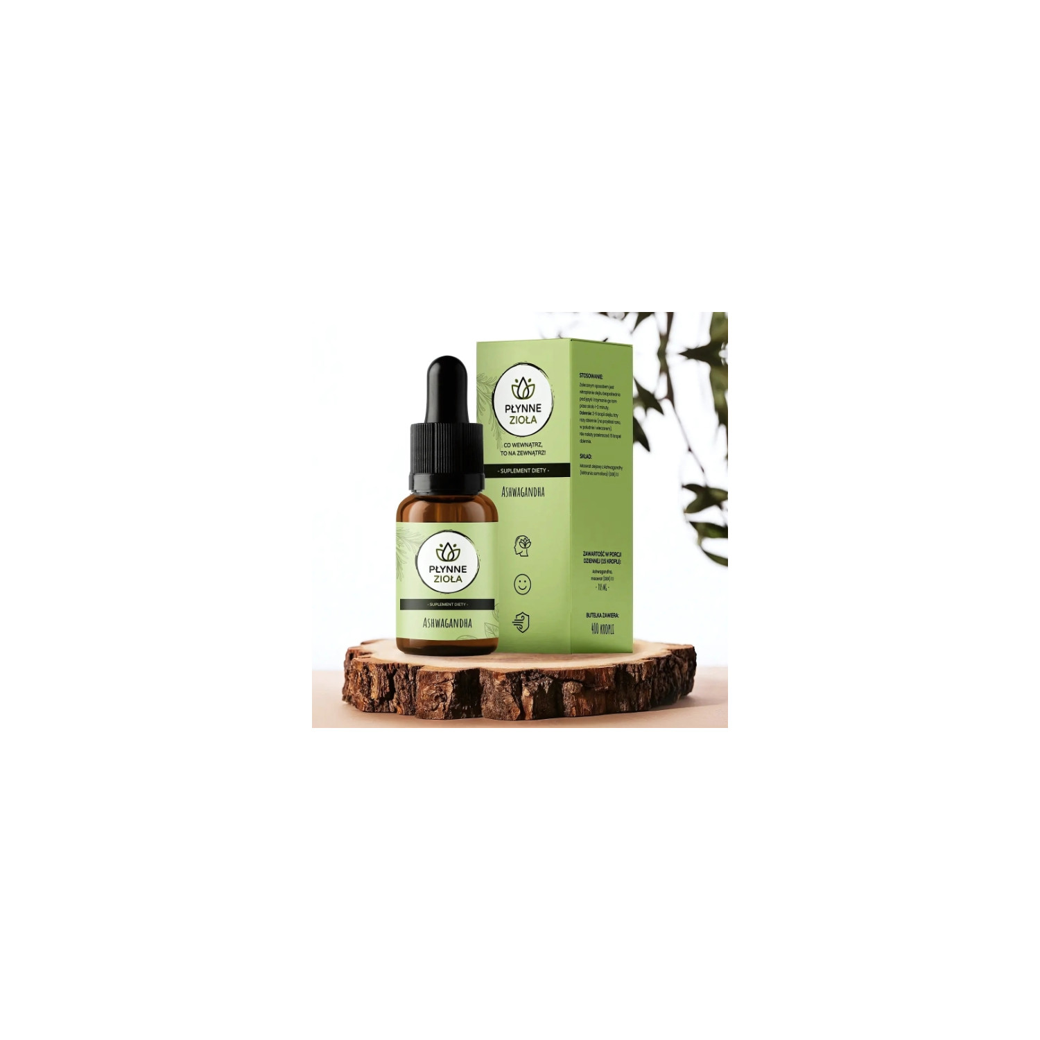 Ashwagandha 15 ml marki Płynne Zioła – adaptogen wspierający odporność, redukcję stresu i poprawę nastroju