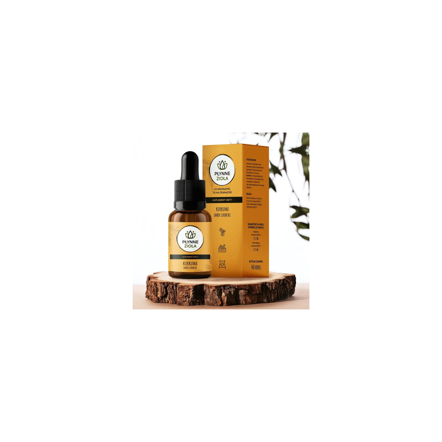 Liquid Herbs Turmeric and Ginger 15 ml – a dietary supplement in drops with anti-inflammatory and digestion support