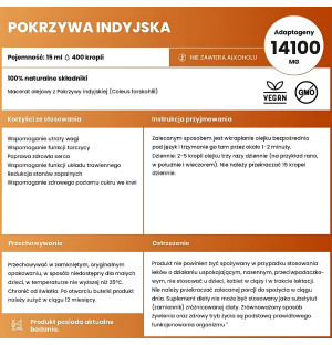 Indische Brennnessel Flüssige Kräuter Formel – 14.100 mg Adaptogene, Unterstützung bei Gewichtsreduktion, Blutzuckerspiegel