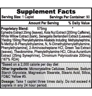 Composition Hi-Tech Pharma ECA EXTREME 90 caps.