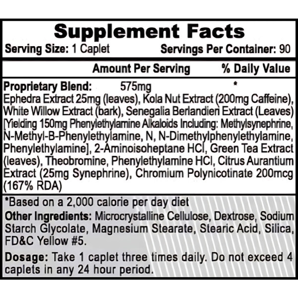Composition Hi-Tech Pharma ECA EXTREME 90 caps.