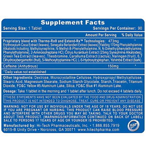 Composition Hi-Tech Pharma LIPODRENE ELITE 90 caps.