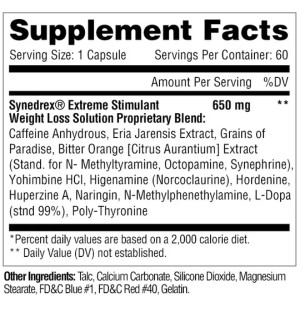 Skład Metabolic Nutrition Synedrex 60 kaps.