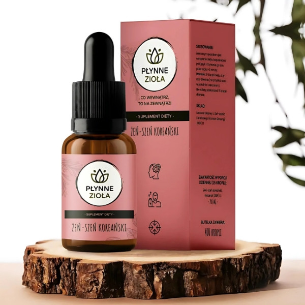 Korean Ginseng supplement in drops - 14100 mg adaptogens for energy, immunity, vitality