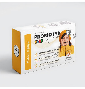 Aura Care Kids Probiotikum + Präbiotikum Fröhlicher Bauch 30 Kapseln – ein Nahrungsergänzungsmittel für Kinder
