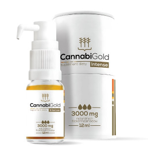 CannabiGold Intense 3000 mg – CBD oil 12 ml, dietary supplement with a high content of natural phytocannabinoids
