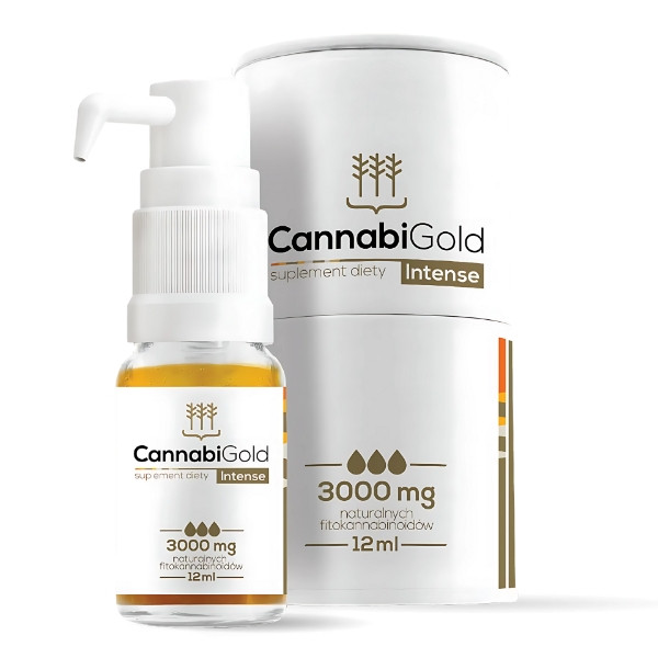 CannabiGold Intense 3000 mg – CBD oil 12 ml, dietary supplement with a high content of natural phytocannabinoids