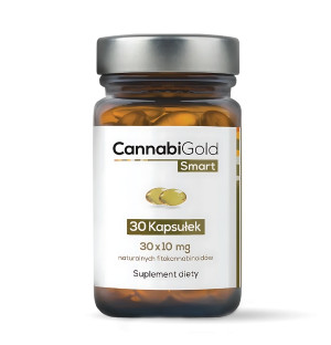 CannabiGold Smart 30 capsules – dietary supplement with hemp oil, 10 mg of natural phytocannabinoids per capsule