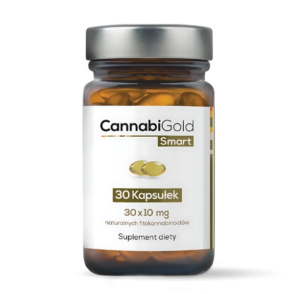 CannabiGold Smart 30 capsules – dietary supplement with hemp oil, 10 mg of natural phytocannabinoids per capsule