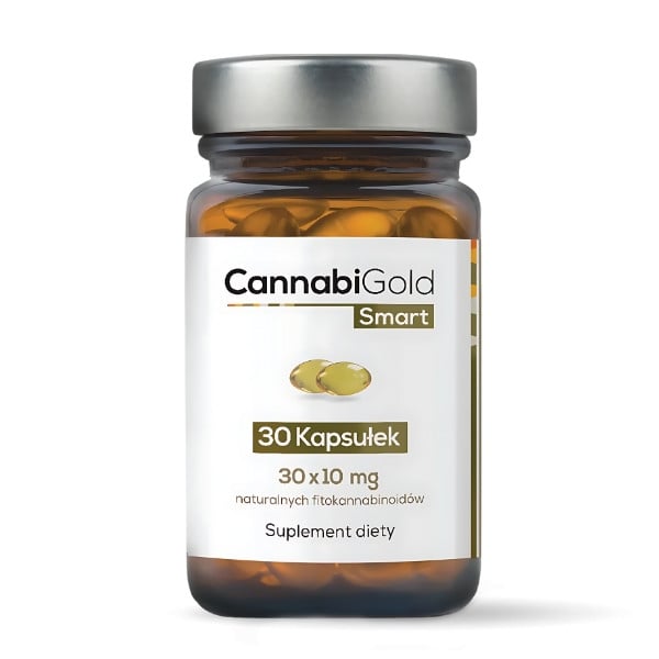 CannabiGold Smart 30 kapsułek – suplement diety z olejem konopnym, 10 mg naturalnych fitokannabinoidów w kapsułce