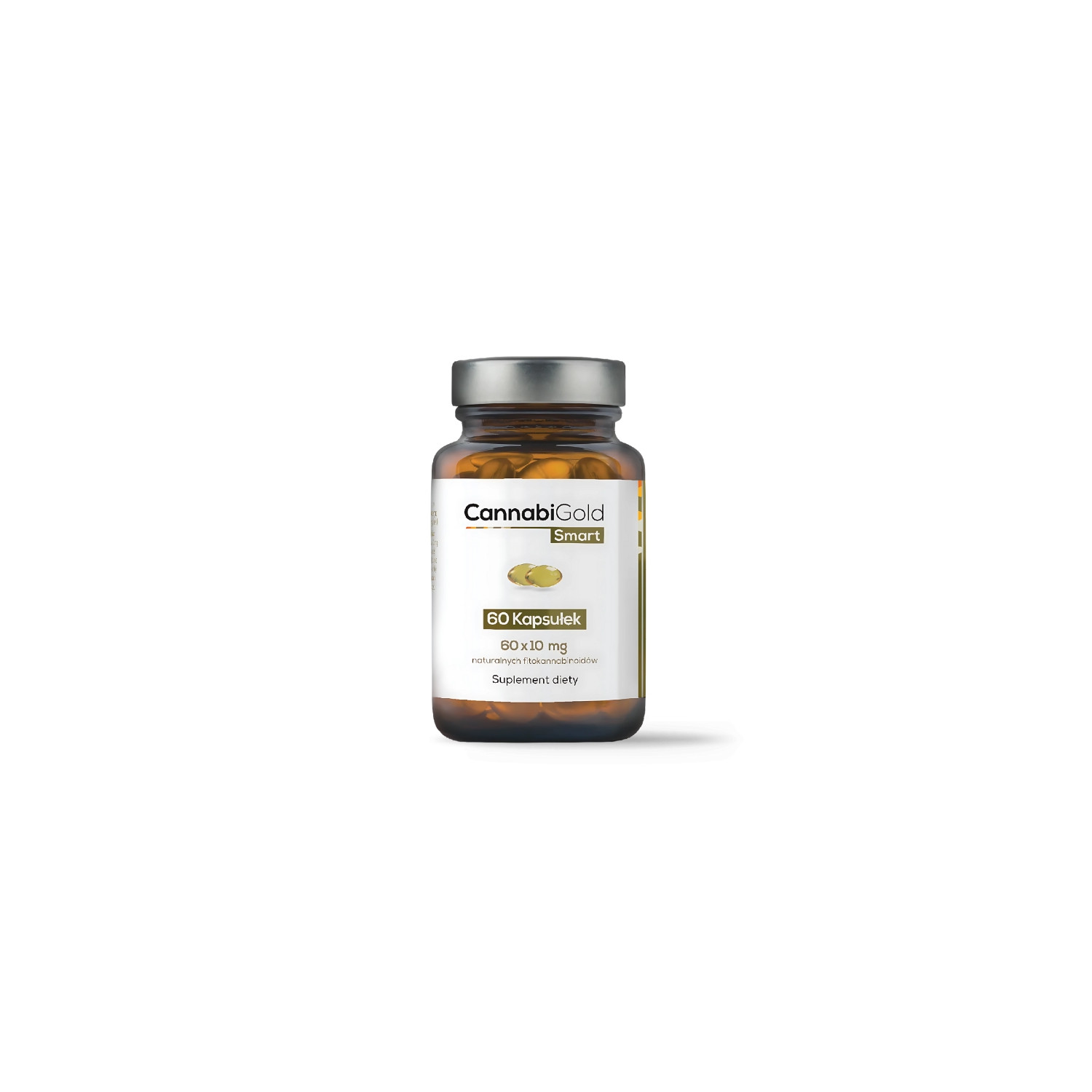 CannabiGold Smart 60 capsules – dietary supplement with hemp oil, 10 mg of natural phytocannabinoids per capsule
