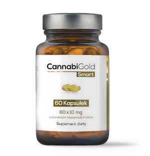 CannabiGold Smart 60 capsules – dietary supplement with hemp oil, 10 mg of natural phytocannabinoids per capsule